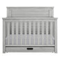 Delta Children Simmons Kids Caden 6-in-1 Convertible Crib with Trundle Drawer, Greenguard Gold Certified, Rustic Mist