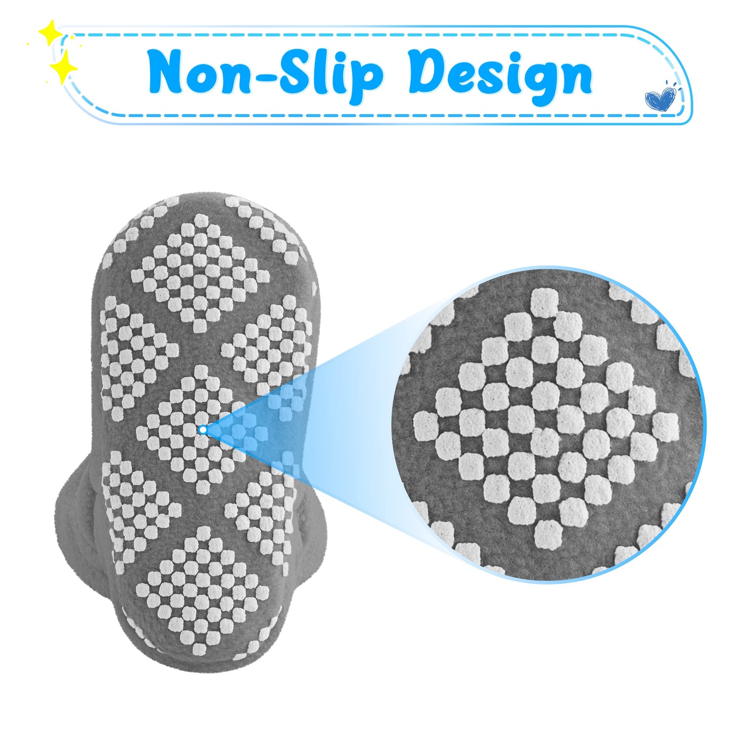 Pro Goleem Fleece Baby Booties, Warm Cozy Baby Slippers, Stay On Sock Shoes, Easy to Put on, Unisex Baby Gifts, Soft Non-Slip Adjustable Newborn Boots for Boys and Girls