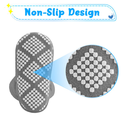 Pro Goleem Fleece Baby Booties, Warm Cozy Baby Slippers, Stay On Sock Shoes, Easy to Put on, Unisex Baby Gifts, Soft Non-Slip Adjustable Newborn Boots for Boys and Girls