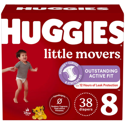 Huggies Size 6 Diapers, Little Movers Baby Diapers, Size 6 (35+ lbs), 108 Count, Packaging May Vary