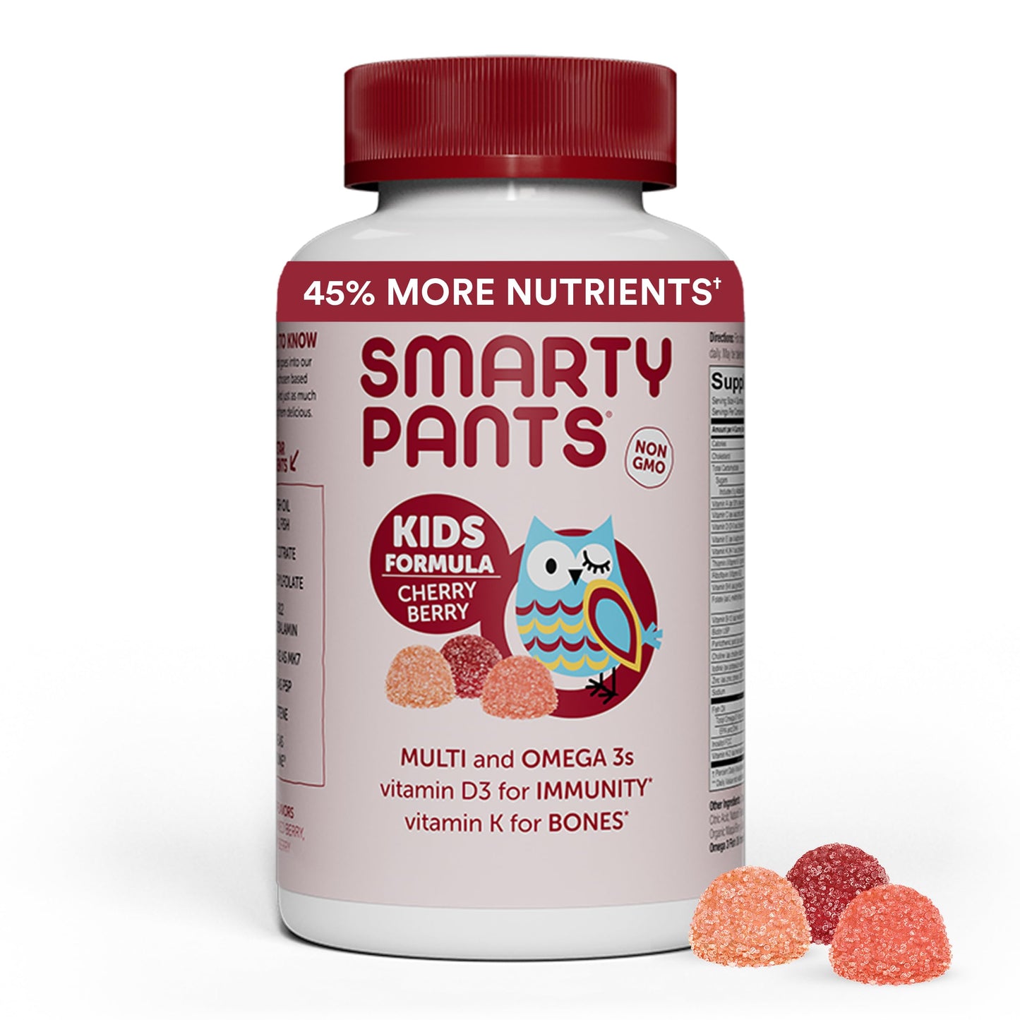 SmartyPants Kids Multivitamin Gummies: Omega 3 Fish Oil (EPA/DHA), Vitamin D3, C, Vitamin B12, B6, A, K & Zinc for Immune Support, Biotin, Gluten Free, Three Fruit Flavors, 120 Count (30 Day Supply)