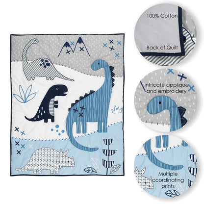 Lambs & Ivy Jungle Safari Gray/Tan/White Nursery 6-Piece Baby Crib Bedding Set