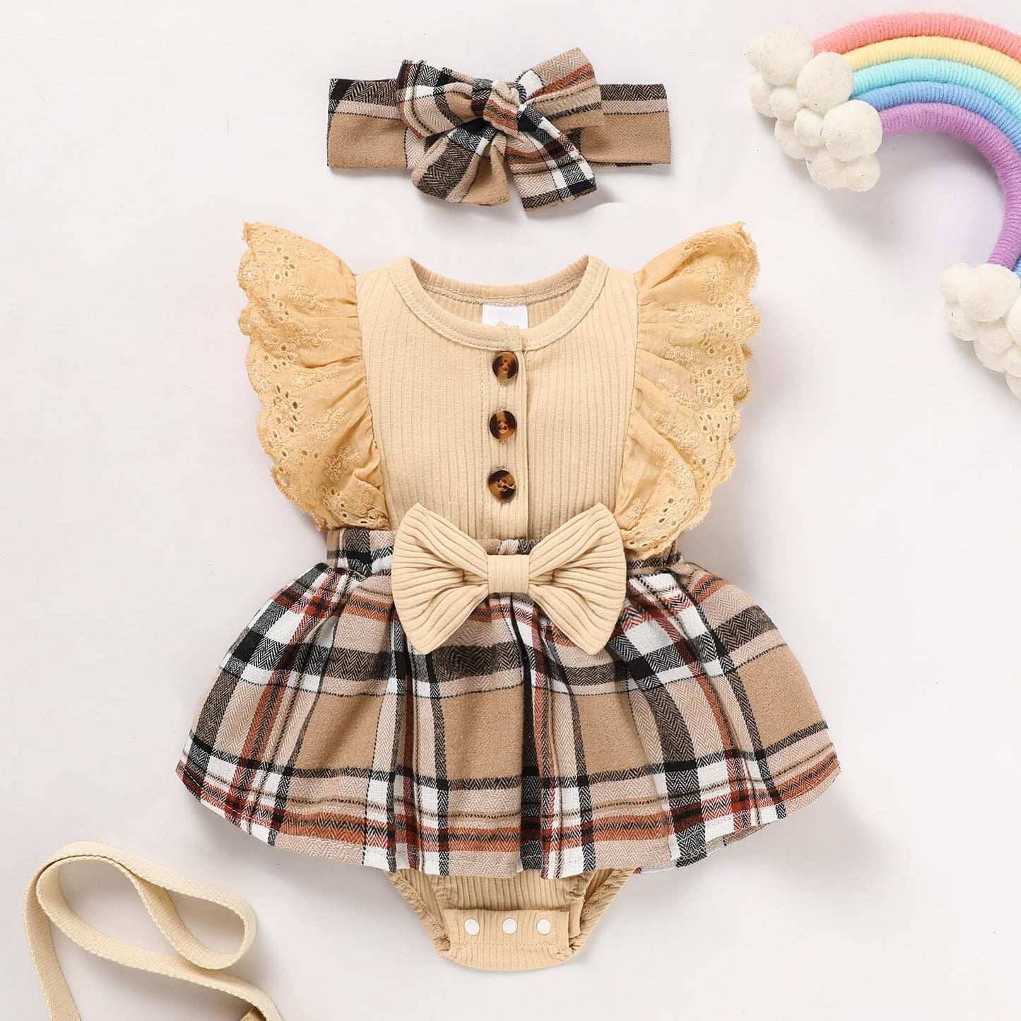 Sinhoon Baby Girl Clothes Newborn Ruffled Sleeveless Romper Floral Dreesy Bodysuit Heaedband 3pcs Baby Girl Summer Clothes