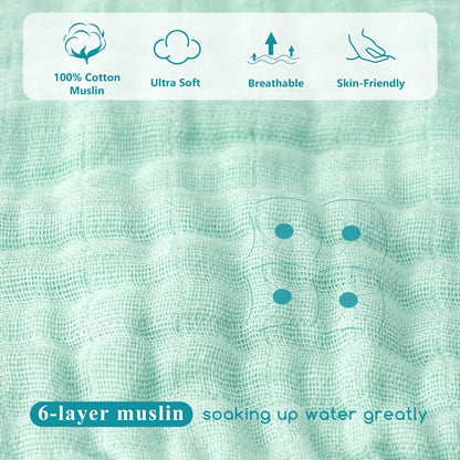 PHF 2 Pack Baby Hooded Towels, 100% Muslin Cotton Baby Bath Towel with Hood for Newborn, Infant, Toddler, Ultra Soft and Absorbent Baby Essentials Bath Towels for Girls, 32x32Inch, Floral