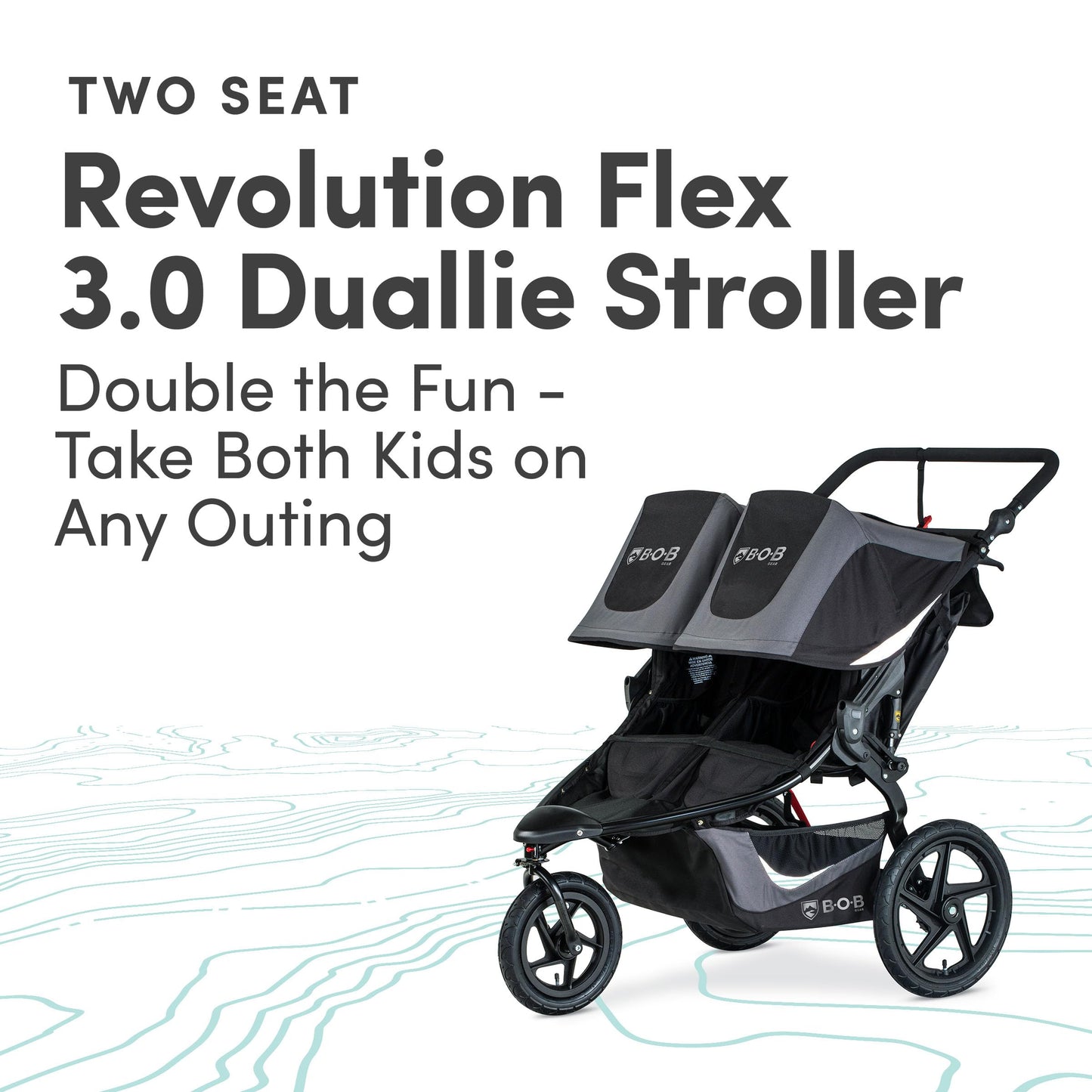 BOB Gear Revolution Flex 3.0 Jogging Stroller, Graphite Black