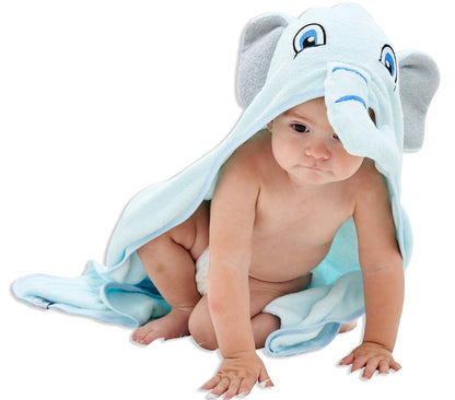 HIPHOP PANDA Hooded Towel - Rayon Made from Bamboo, Bath Towel with Bear Ears for Newborn, Babie, Toddler, Infant - Absorbent Large Baby Towel - Yellow Duck, 30 x 30 Inch