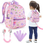 Accmor Toddler Backpack Leash, Cute Unicorn Baby Backpacks with Anti Lost Wrist Link, Mini Kids Backpack Leash Walking Harness for Outdoor Travel, Adorable Backpack Tether for Boys Girls 1-3 (Purple)