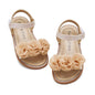 Felix & Flora Toddler Girls Sandals Soft Rubber Flats Summer Baby Flower Girl Shoes.