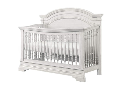 Westwood Design Arch Paneled 4 in 1 Convertible Crib, Olivia, Brushed White