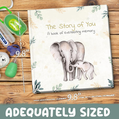 Baby Milestone Stickers, Baby Milestone, New Born Memory Book, Neutral Baby Animal Design, Baby Album And Memory Book.