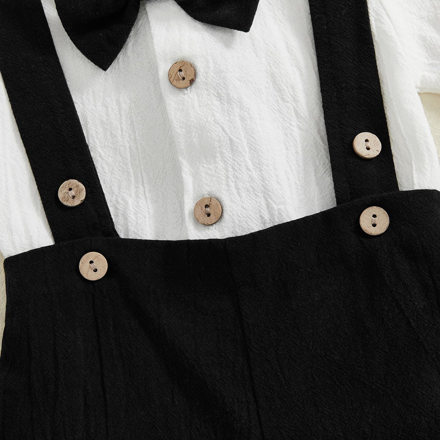 GOOCHEER Newborn Baby Boy Gentleman Outfit Suit Short Sleeve Bowtie Romper Jumpsuit Suspender Shorts Set Summer Dress Clothes