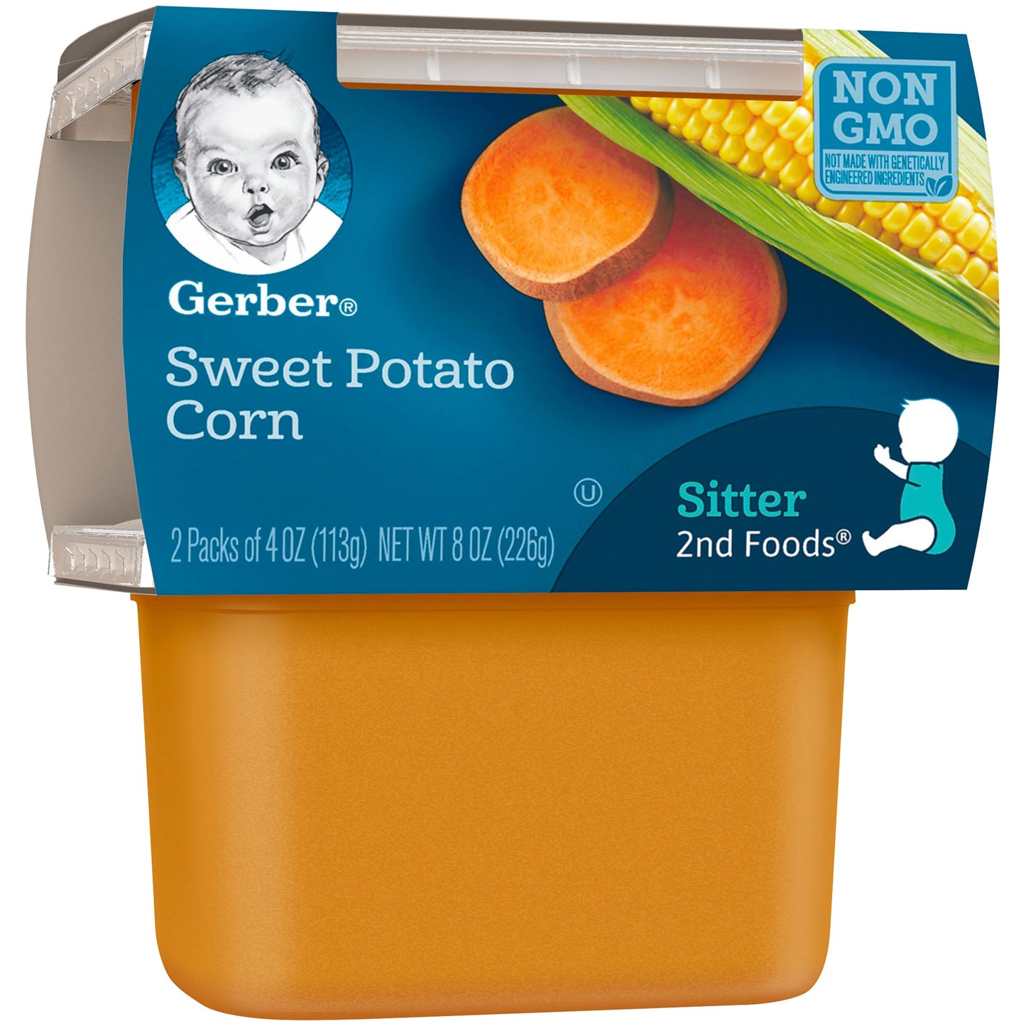 Gerber Baby Food Power Blend Apple Chicken, 4 Oz, 2 Ct Tubs