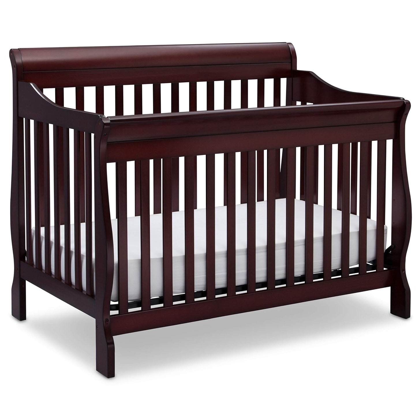 Delta Children Simmons Kids Carter 6-in-1 Convertible Crib - Greenguard Gold Certified, Black Ebony