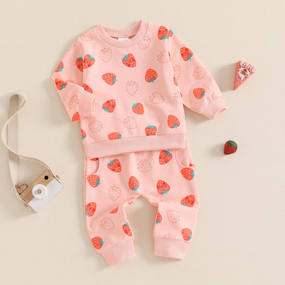 Mubineo Toddler Baby Girl Clothes Cute Long Sleeve Sweatshirt Sweatpant Outfits Fall Winter Tops Pant Outfit Sweatsuit