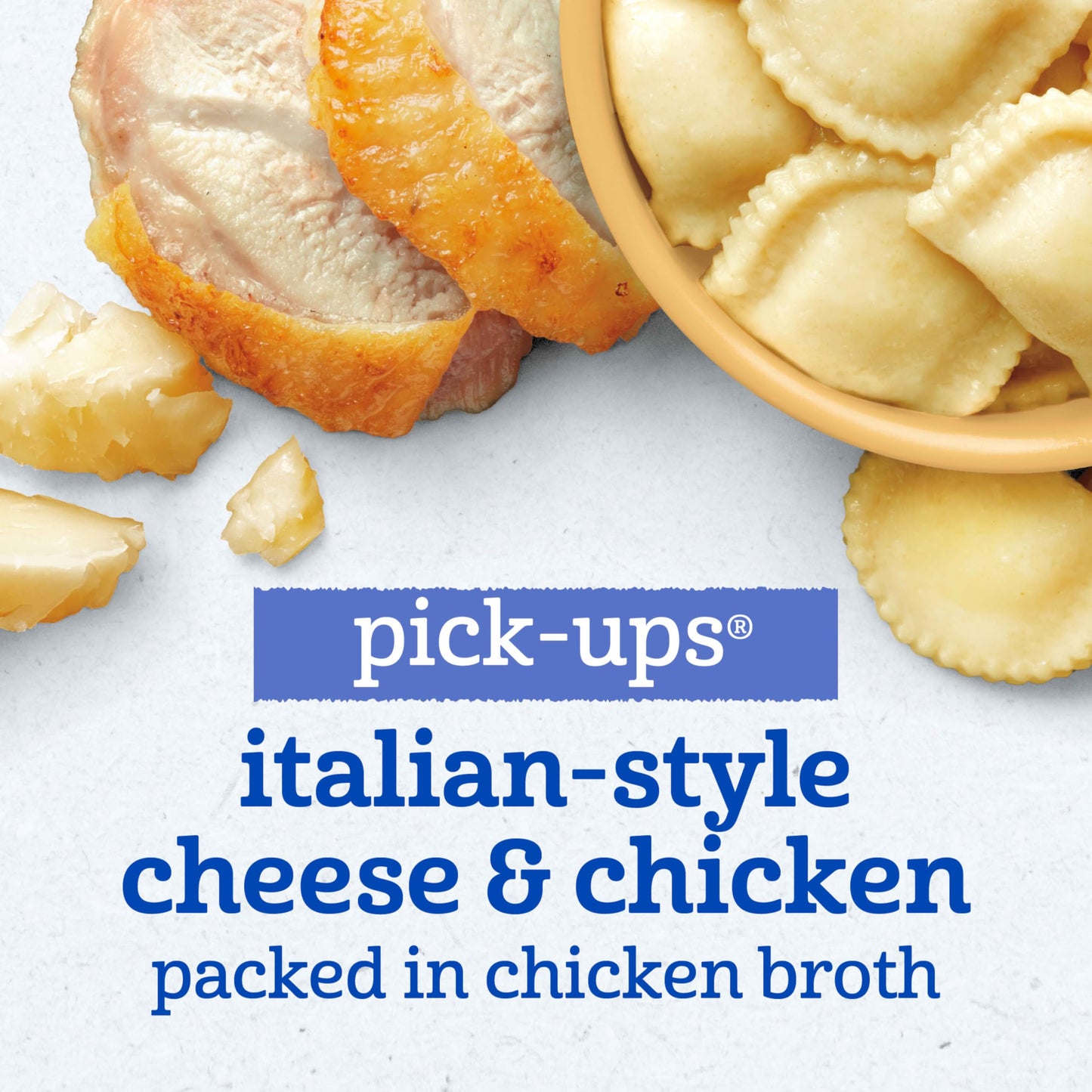 Gerber Pick-Ups Chicken and Parmesan Cheese Ravioli in Tomato Sauce Toddler Meals, 4.5 Oz Tray (Pack of 8)