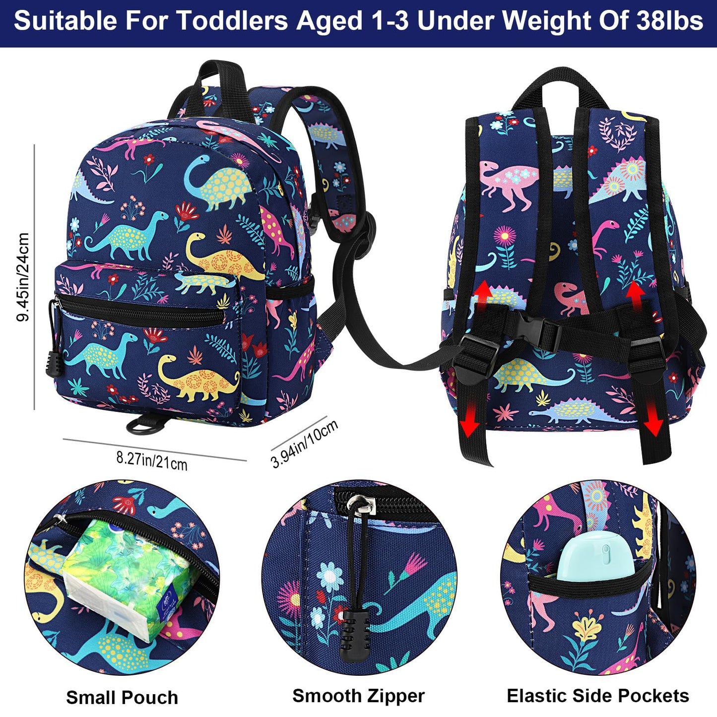 Accmor Toddler Backpack Leash, Cute Unicorn Baby Backpacks with Anti Lost Wrist Link, Mini Kids Backpack Leash Walking Harness for Outdoor Travel, Adorable Backpack Tether for Boys Girls 1-3 (Purple)