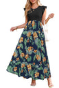 OUGES Women 2025 Spring Summer Dresses Maternity Sleeveless Ribbed Fashion Casual Outfits Maxi Dress with Pockets