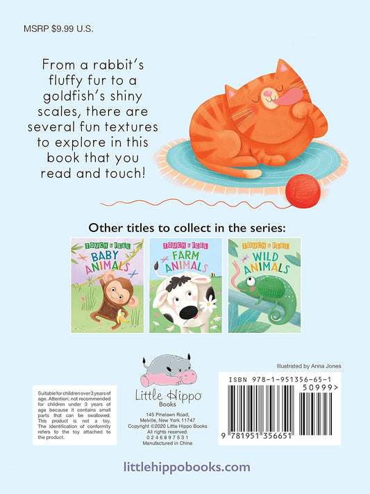 Adorable Pets: A Touch and Feel Book - Children's Board Book - Educational