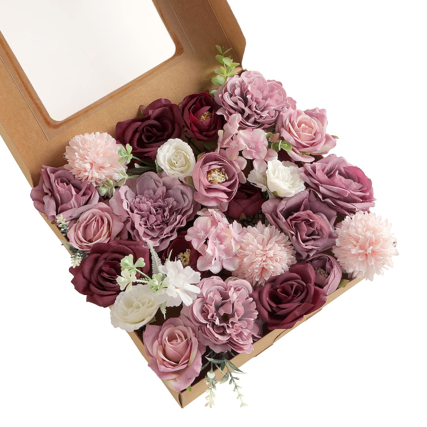 Artificial Flowers Combo, Fake Flowers for DIY Tables Centerpieces Baby Shower Bridal Shower Wedding Bouquet Arrangements Party Candle Holder Cake Decor Flower Home Decorations