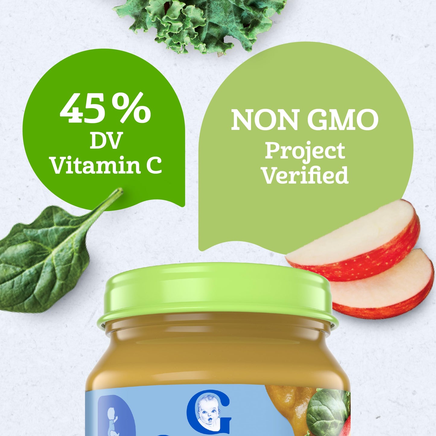 Gerber Stage 1 Baby Food, Organic Butternut Squash Jar, Baby Puree, Non-GMO, Vegetable, Puree Jars Glass, 10-pack