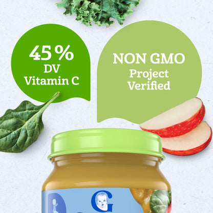 Gerber Stage 1 Baby Food, Organic Butternut Squash Jar, Baby Puree, Non-GMO, Vegetable, Puree Jars Glass, 10-pack