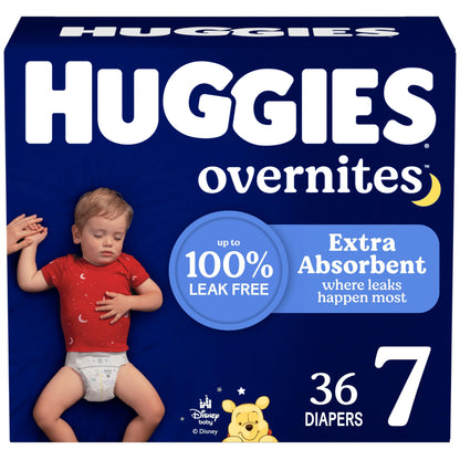 Huggies Size 5 Overnites Baby Diapers: Overnight Diapers, Size 5 (27+ lbs), 100 Ct (2 Packs of 50)