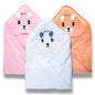 Ioly's Hooded Baby Bath Towels for Newborn Essentials 41" (Large) Set 3 Towel with Hood for Kids Babies Toddler Infant Baby Towels with Hood Cosas para Bebes recien nacidos (White/Pink/Orange)