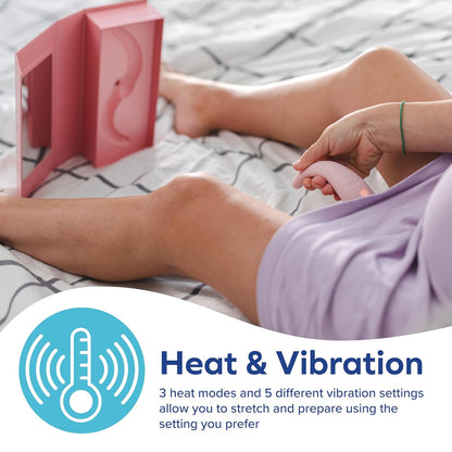Dr. Talbot's Mom Perineal Massager for Pregnancy, Prep for Labor and Birth, Adjustable 3 Heat Modes and 5 Vibration Modes, Ergonomic Design with Mirror