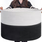 INDRESSME XXXLarge Cotton Rope Basket 21.7" x 21.7" x 13.8" Woven Baby Laundry Blanket Basket Toy Baskets with Handle Storage Comforter Cushions Thread Laundry Hamper