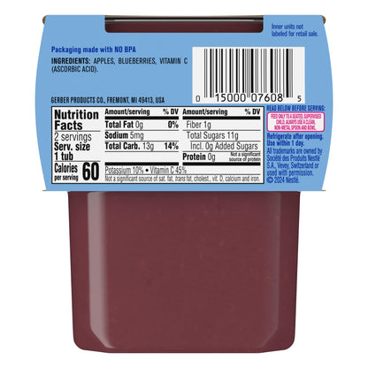 Gerber 2nd Foods Banana Blackberry Blueberry 4 Ounce Tubs, 2 Count (Pack of 8)