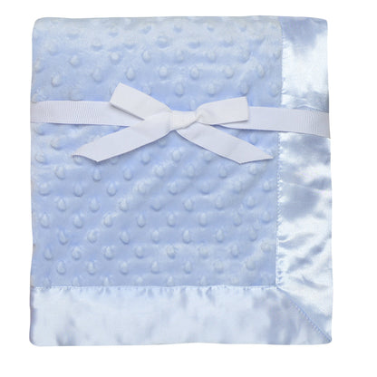 Baby Starters Textured Dot Blanket with Satin Trim, Pink 30" x 40"