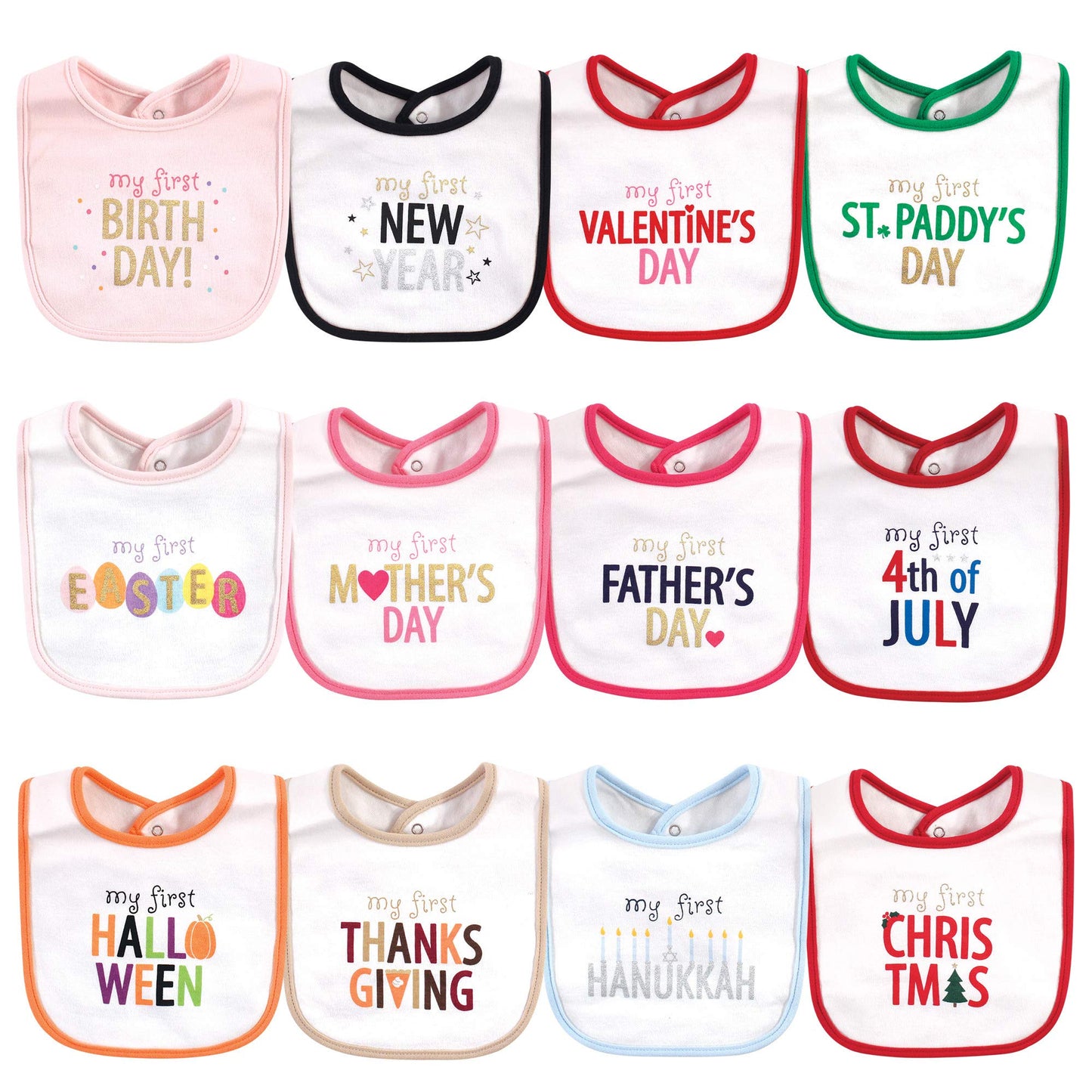 Hudson Baby Unisex BabyCotton Bibs