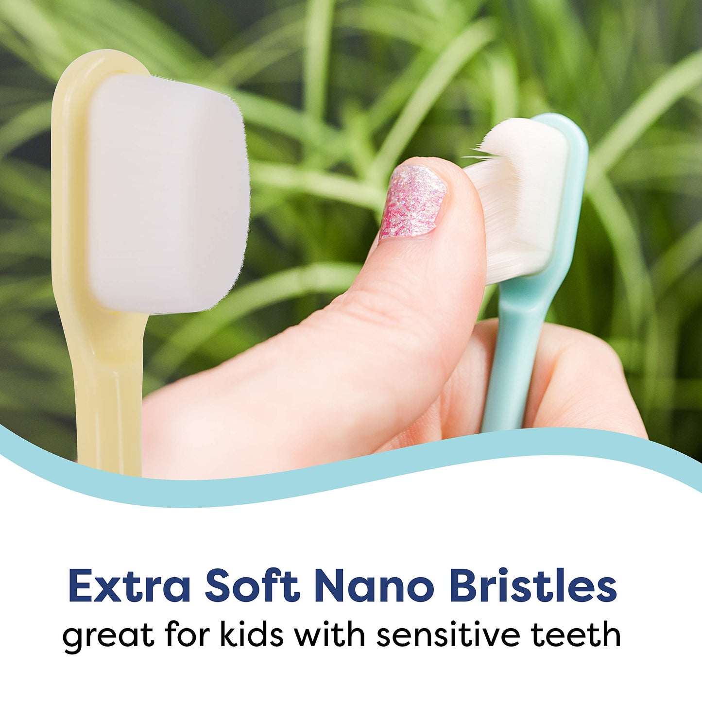 Kids' Soft Toddler Toothbrush, Gentle Bristles for Home, School, Camp, Sleepovers - Folding Handles for Tiny Hands (3 Pack)