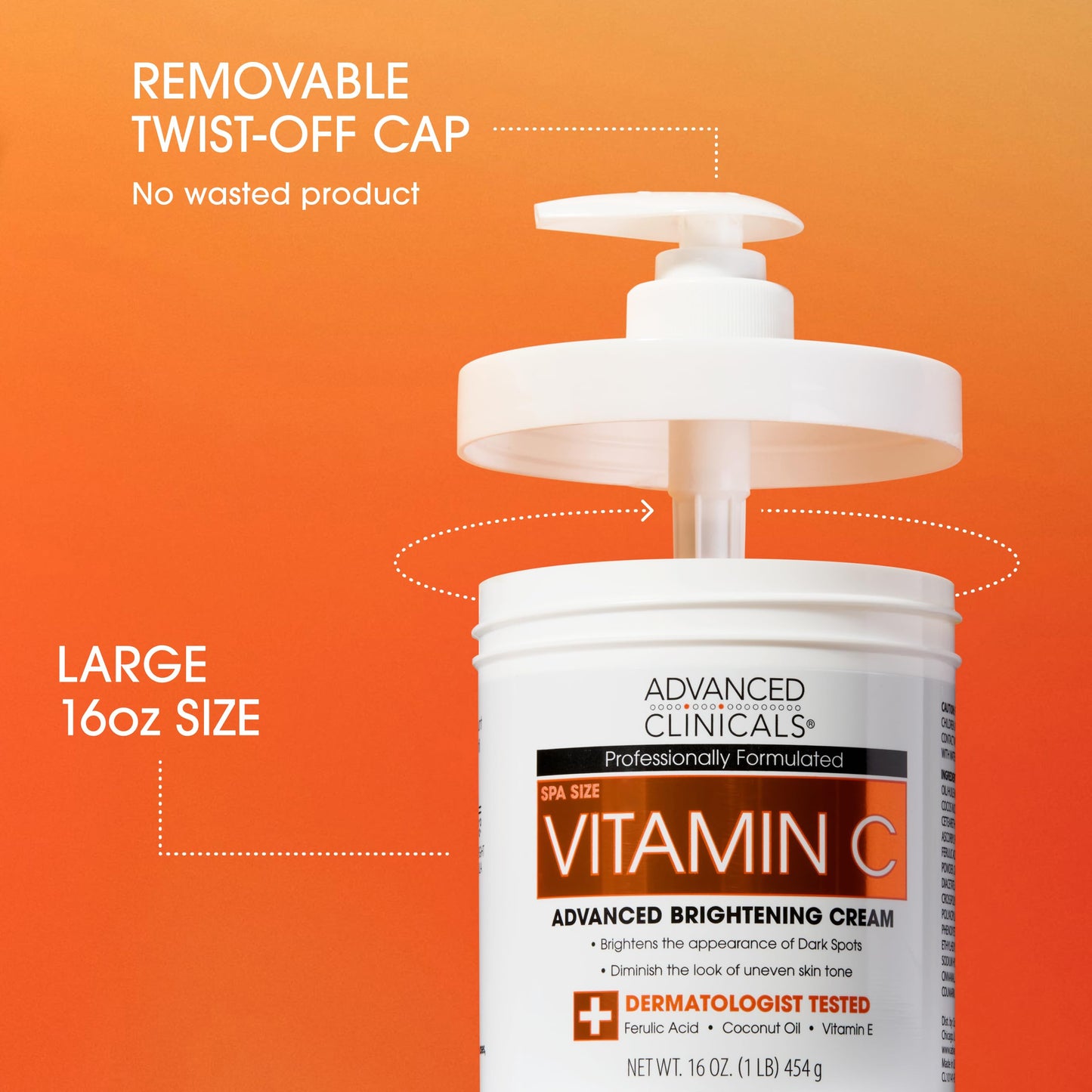 Advanced Clinicals Retinol Body Lotion & Face Moisturizer | Visible Anti Aging Skin Care Retinol Body Cream For Women & Men Targets Look Of Fine Lines, Wrinkles, & Crepe Looking Dry Skin, 16 Ounce