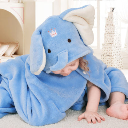 Toddler Hooded Bath Towel 27.5" X 55" Baby Towels with Hood Frog Soft Absorbent Toddler Towel Poncho Baby Hooded Blanket for Boys Girls