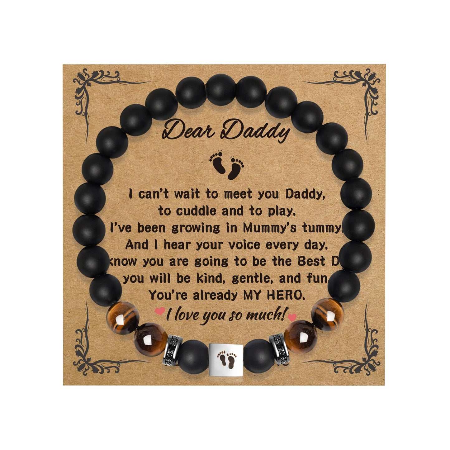 Father's Day Bracelets.Bracelet for Men Father Dad Grandpa Husband Son Brother Boyfriend Nephew.Bracelet Gifts for Birthday Graduation Anniversary Christmas