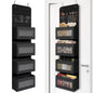 Over Door Organizer with 4 Large Capacity Pockets, Hanging Organizer Storage for Closet Bathroom Nursery Bedroom Dorm, Toys Cosmetics Sundries and Baby Essentials, Gray
