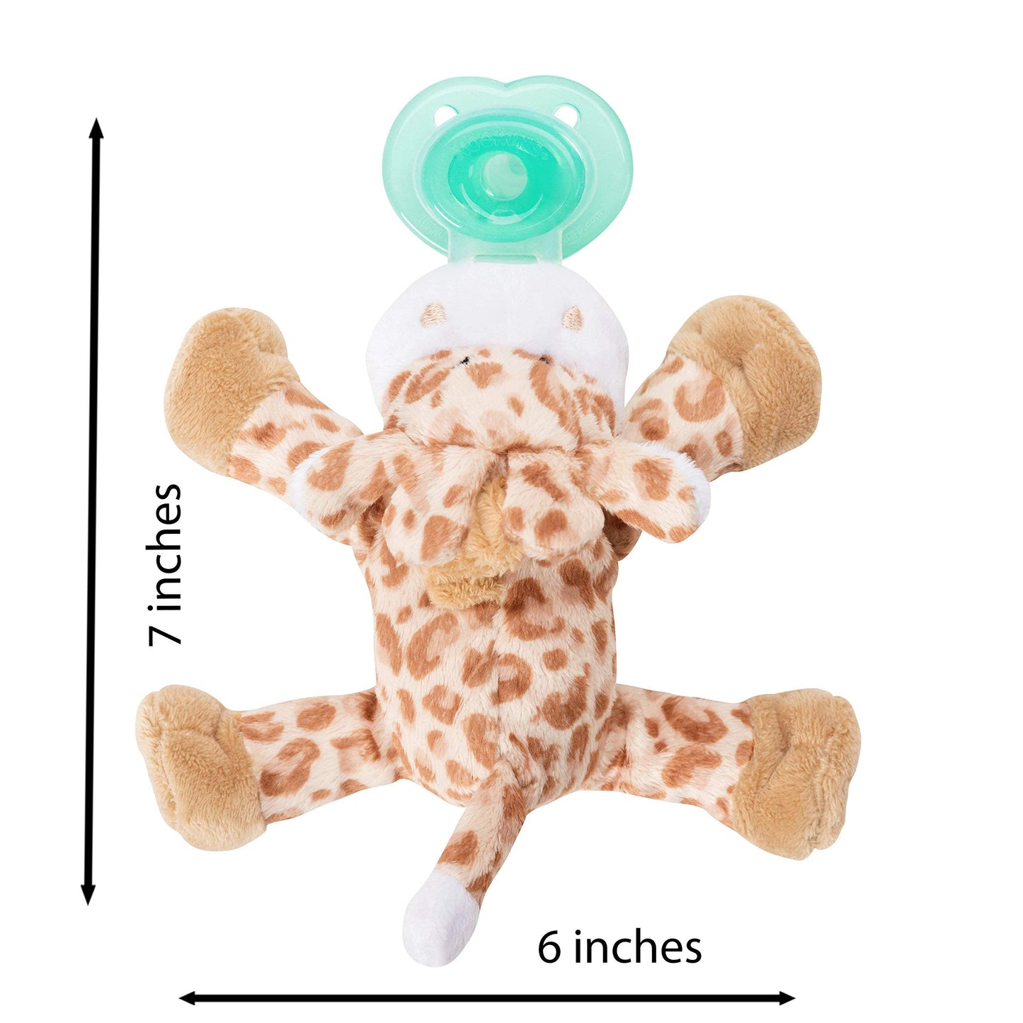 Nookums Paci-Plushies Buddies - Alligator Pacifier Holder - Adapts to Name Brand Pacifiers, Suitable for All Ages, Plush Toy Includes Detachable Pacifier