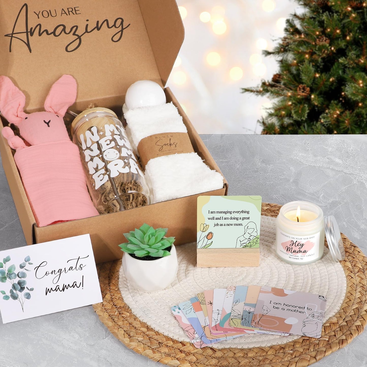 New Mom Gifts & Baby Girl Gifts, New Mom Care Package After Baby, Pregnancy Gifts for Expecting Mom to Be, Postpartum Gifts for Mom, First Time Pregnancy Birthday Christmas Gifts