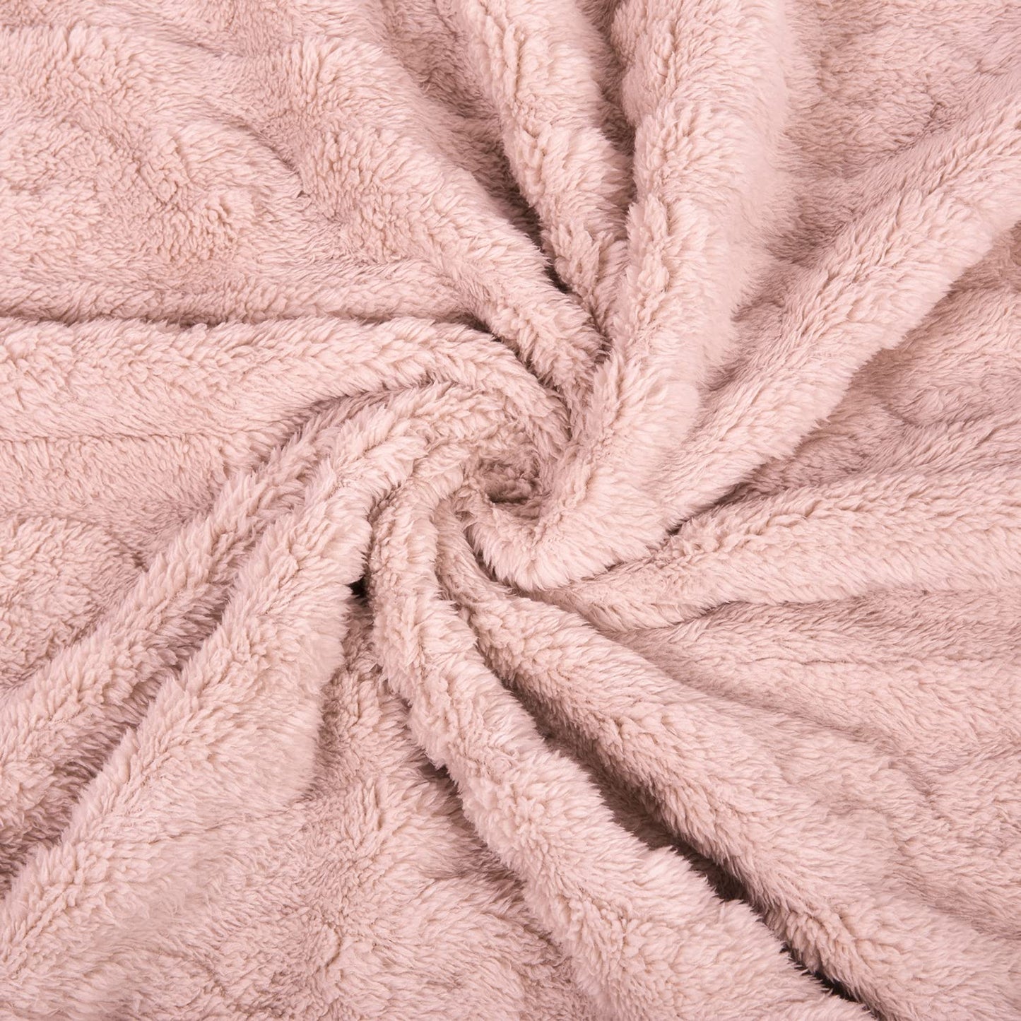 HOMRITAR Baby Blanket for Girls Toddlers 3D Fleece Fluffy Fuzzy Blanket for Baby, Soft Warm Cozy Fleece Blanket, Infant or Newborn Receiving Blanket 330GSM (30 x 40 Inch, Pink)