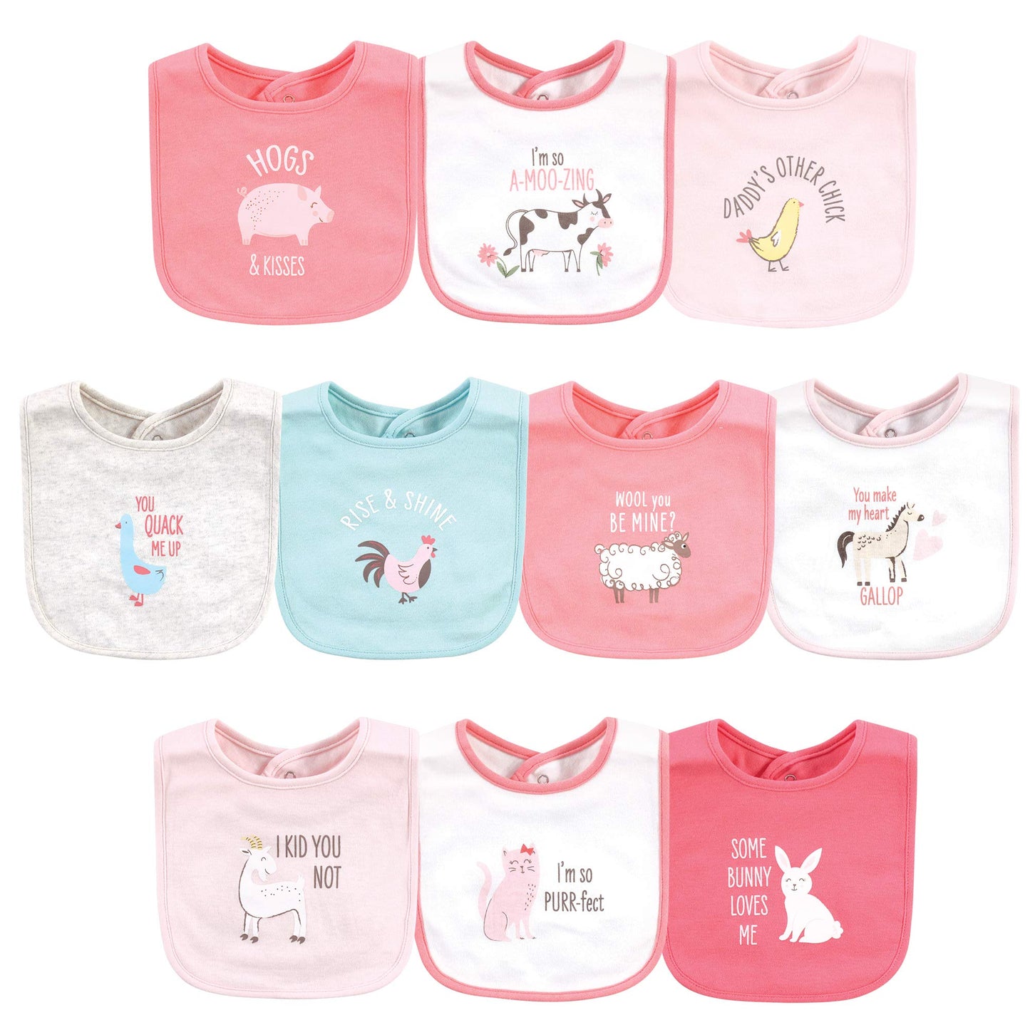 Hudson Baby Unisex BabyCotton Bibs