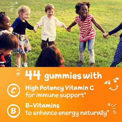 Emergen-C Kidz Daily Immune Support Dietary Supplements, Flavored Gummies with Vitamin C and B Vitamins for Immune Support, Berry Bash - 44 Count