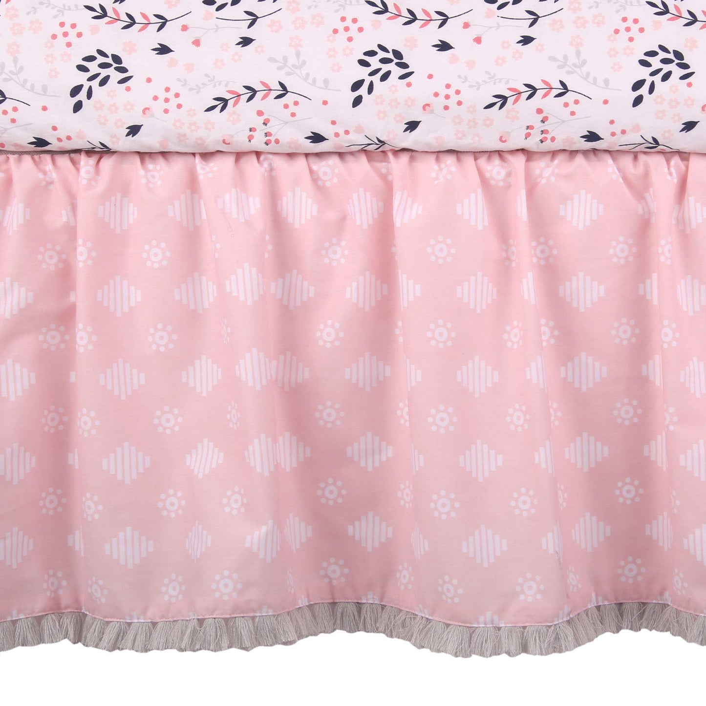 Lambs & Ivy Painted Forest 4-Piece Crib Bedding Set - Gray, Beige, White
