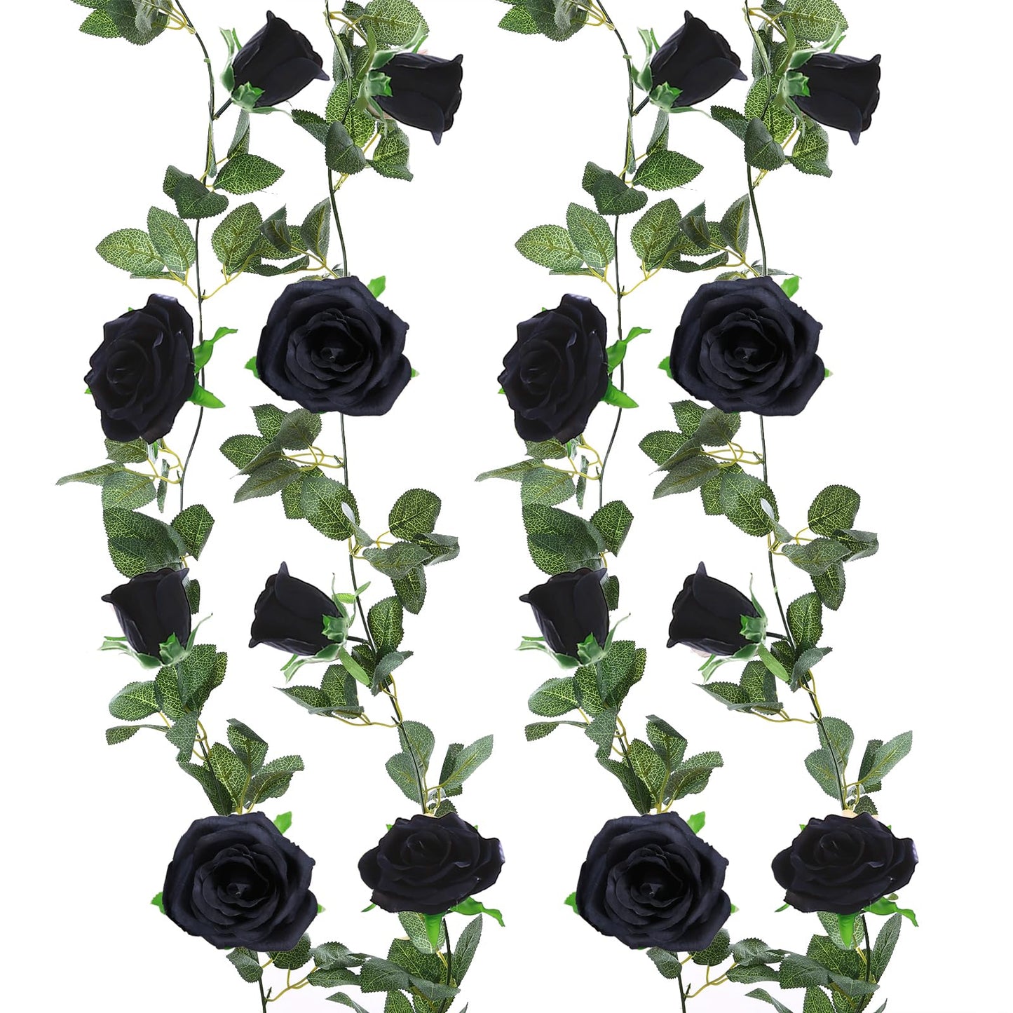 Felice Arts 2 Pack Pink Artificial Rose Garland Each 6.5FT Fake Rose Vine Hanging Floral Garland for Wedding Flowers Table Centerpiece Arrangement Baby Shower Decor