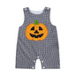 Baby Boy Summer Clothes Sleeveless Embroidery Dinosaur Striped Retro Romper Jumpsuit Smocked Shortall