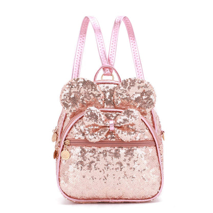 KL928 Girls Bowknot Polka Dot Cute Mini Backpack Small Daypacks Convertible Shoulder Bag Purse for Women