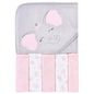Hudson Baby Unisex Baby Hooded Towel and Five Washcloths, Modern Giraffe, One Size
