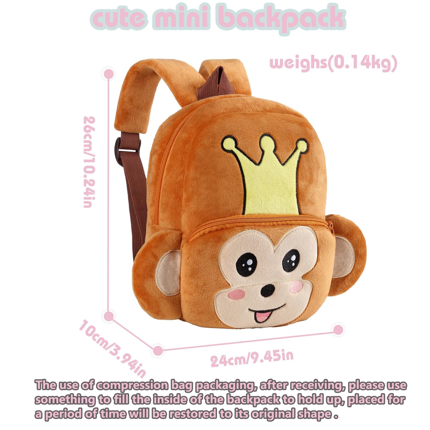 Toddler Backpack for Girls Boys School Small Backpacks Toddler Back Pack Stuffed Animal Backpack Kawaii Kids Mini School Bag Preschool Age 2-4 Unicorn