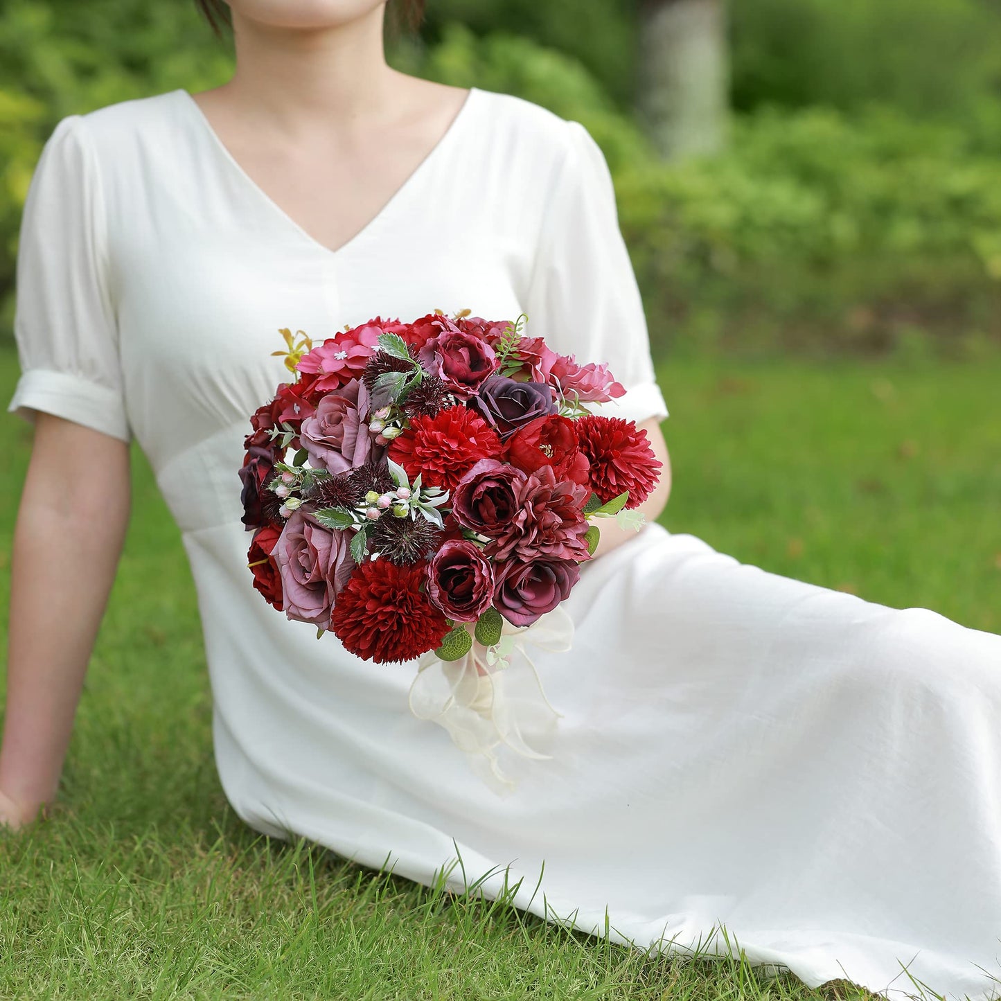 Artificial Flowers Combo, Fake Flowers for DIY Tables Centerpieces Baby Shower Bridal Shower Wedding Bouquet Arrangements Party Candle Holder Cake Decor Flower Home Decorations