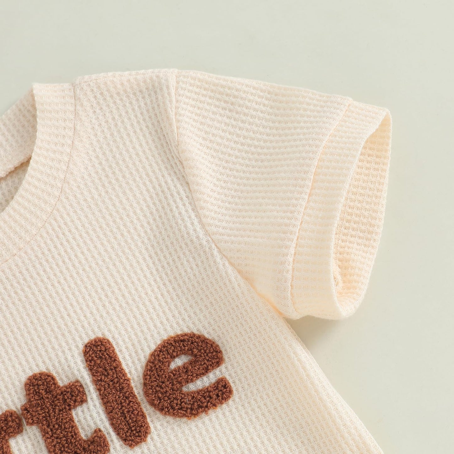 MERSARIPHY Newborn Baby Boy Summer Clothes Mama's Boy Little Dude Short Sleeve Romper Shorts Set Infant Waffle Knit Outfit
